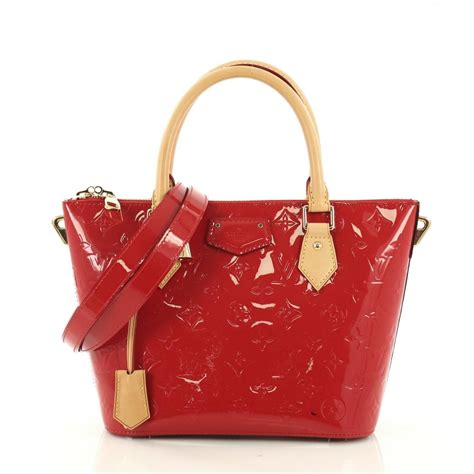 louis vuitton red bag leather|louis vuitton patent leather bag.